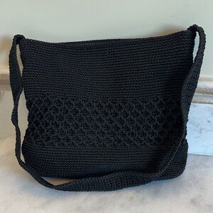 Worthington Black Knit Shoulder Bag